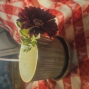 Vintage McCoy Pottery Green Planter Flower Pot with Drip Plate